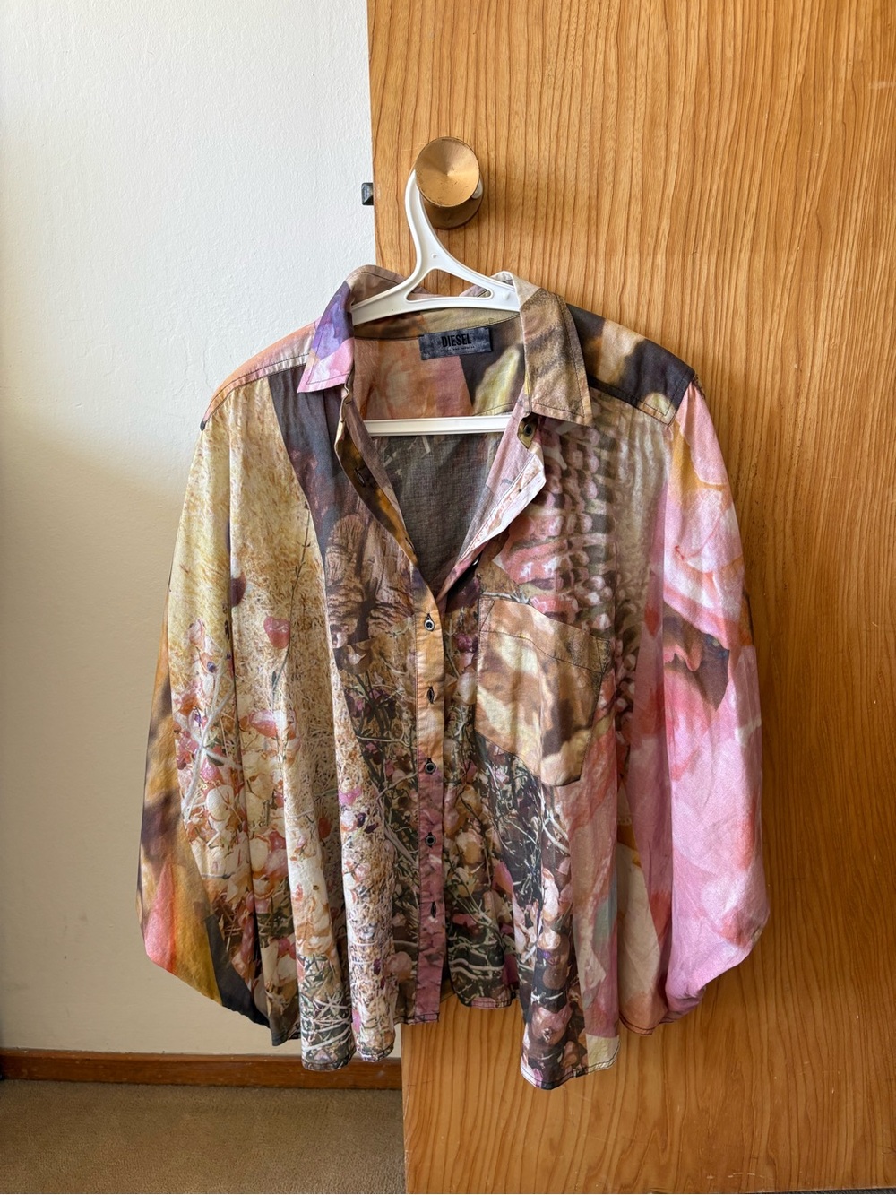 Flowy Multicolor Graphic Button Down